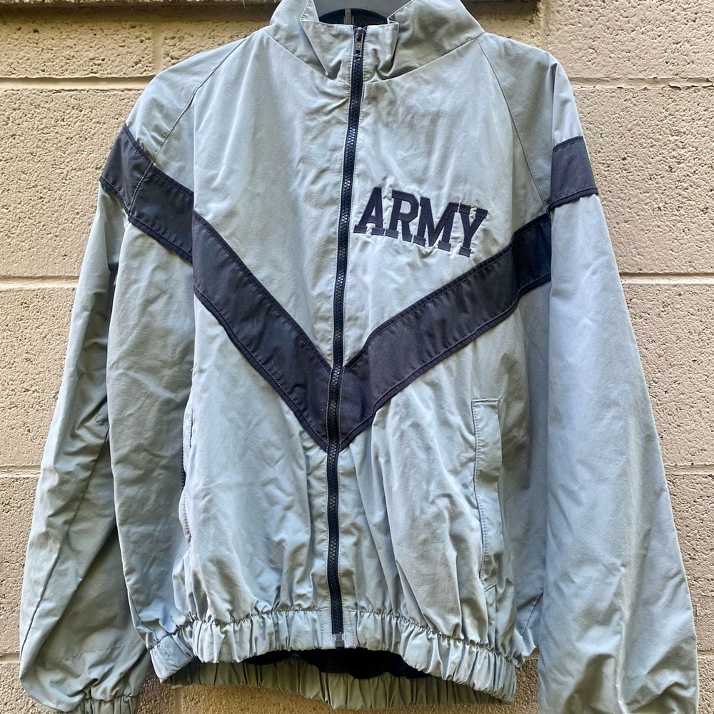 Army Windbreaker Jacket - Gray and Black